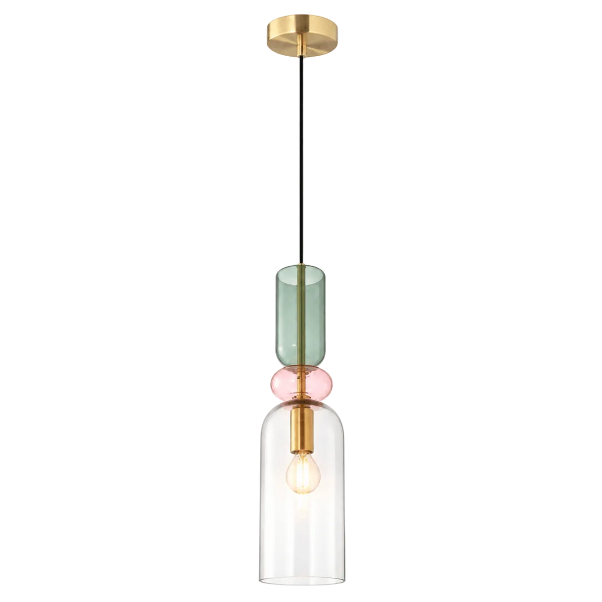 Rainbow Grey Shadow Glass Pendant Light
