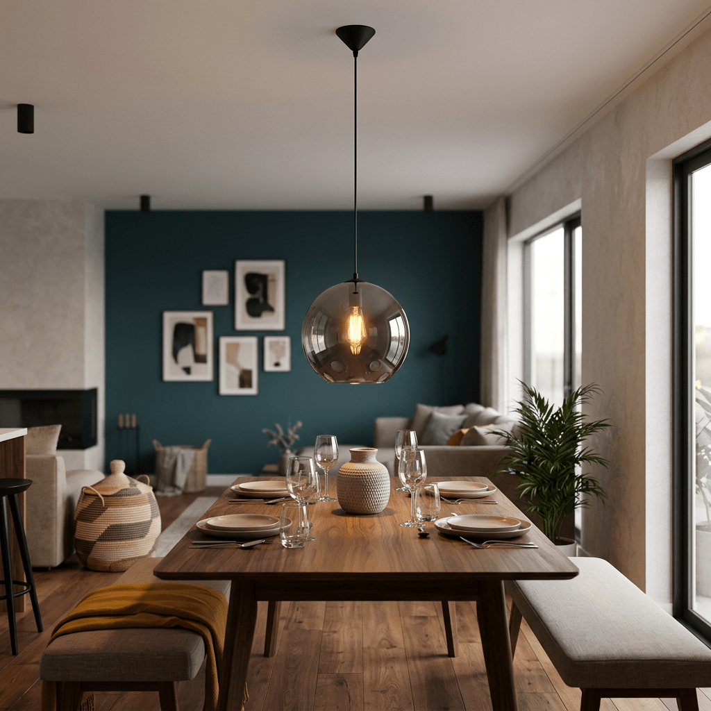 Atlas Large Smoke Pendant Light