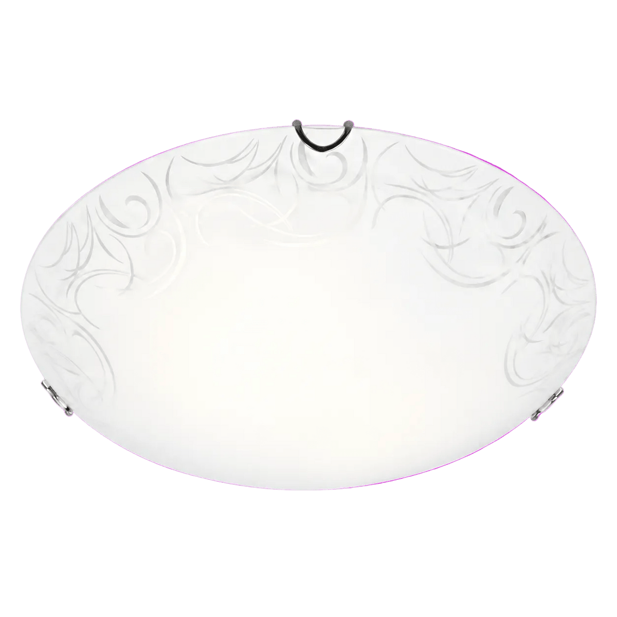Patterned Glass Chrome Ceiling Light