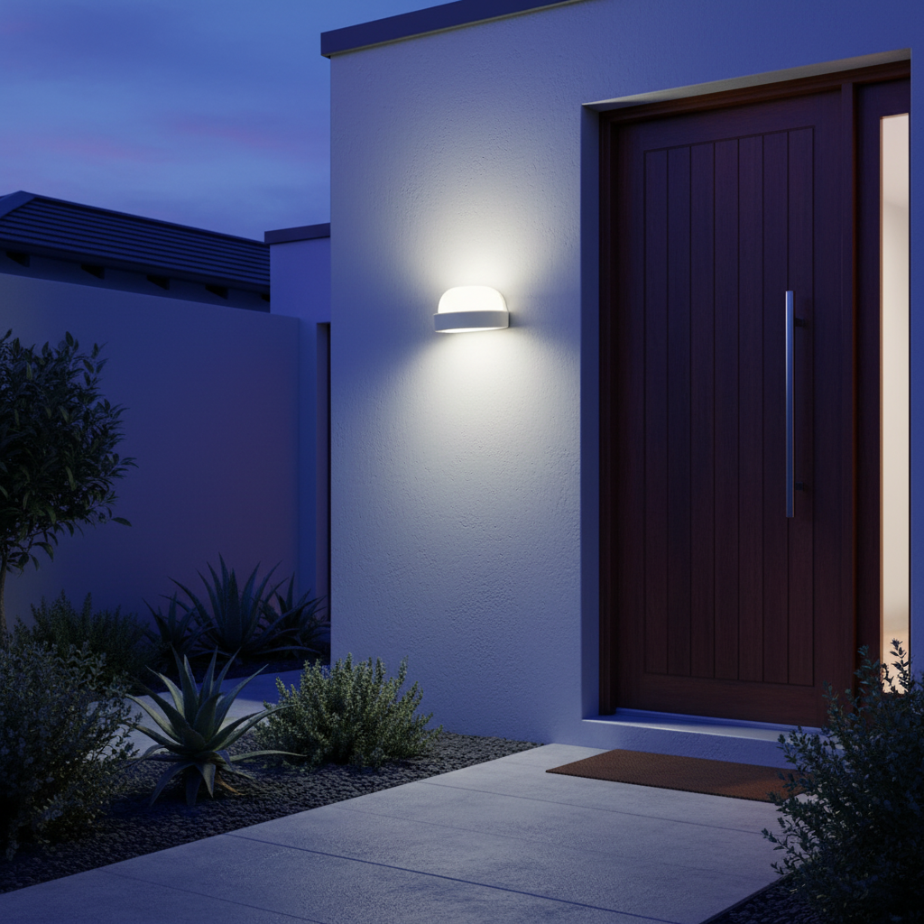 9W White LED Bulkhead Light - 6000K - IP54