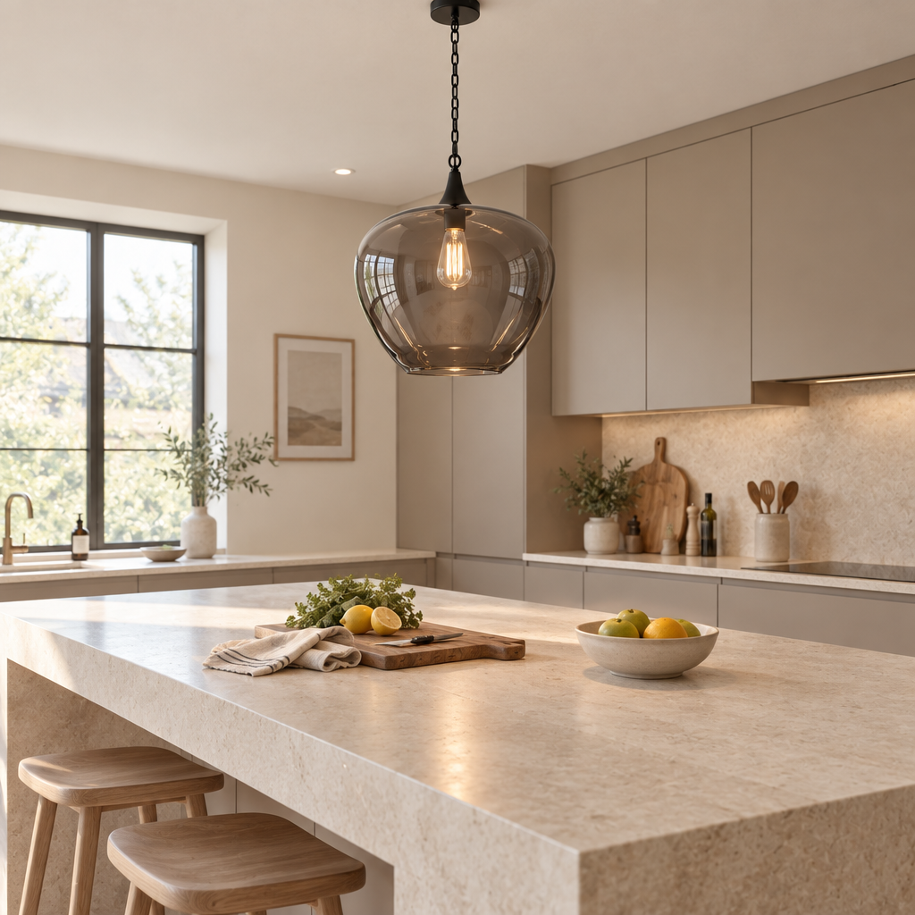 Large Smoke Apple Pendant Light