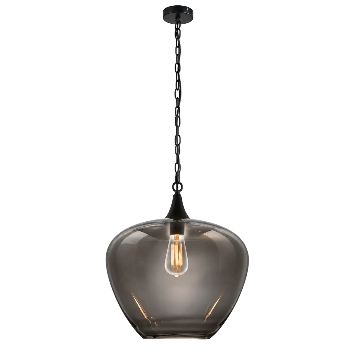 Large Smoke Apple Pendant Light