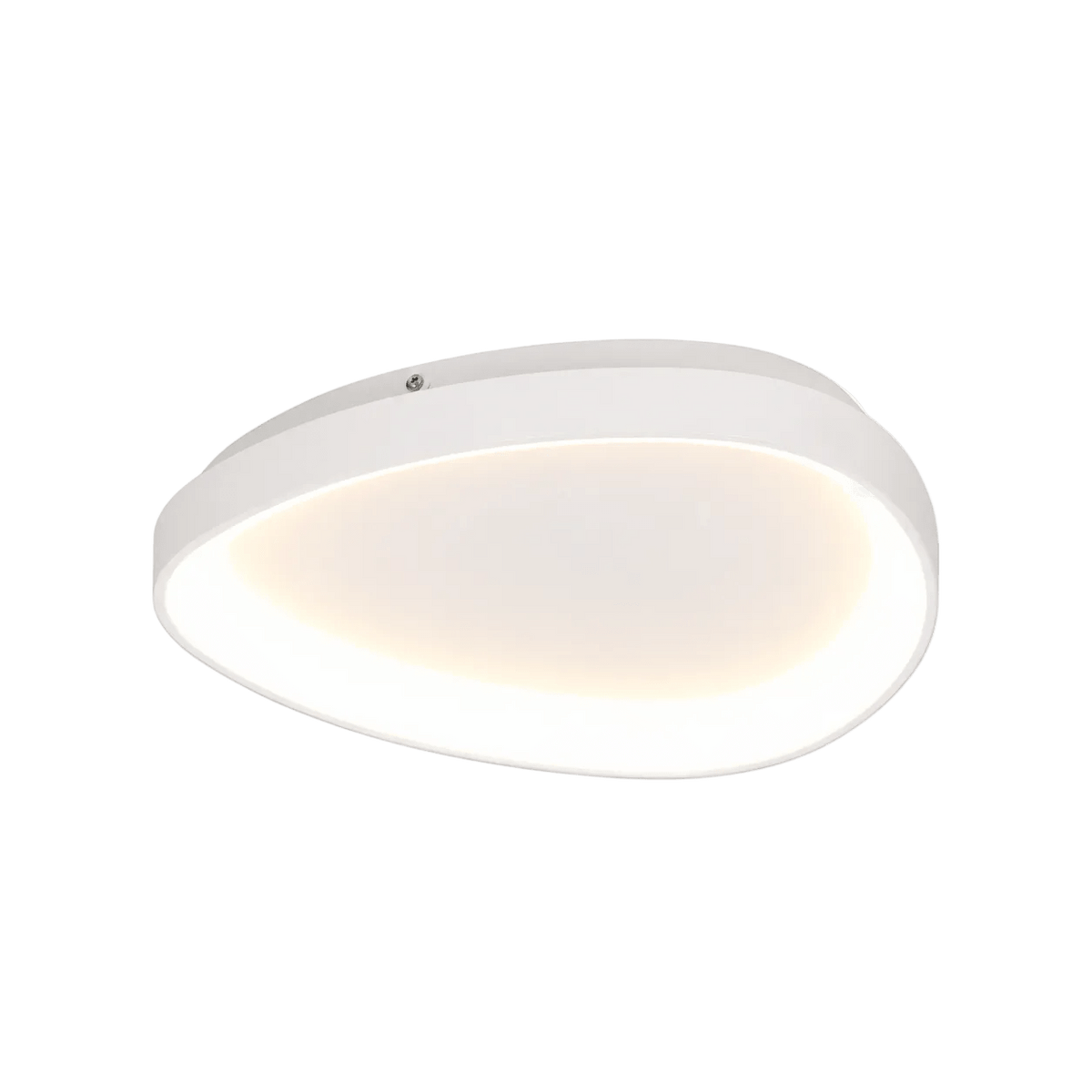 230V 36W LED Large Ovoid 42cm Framed Ceiling Fitting - White
