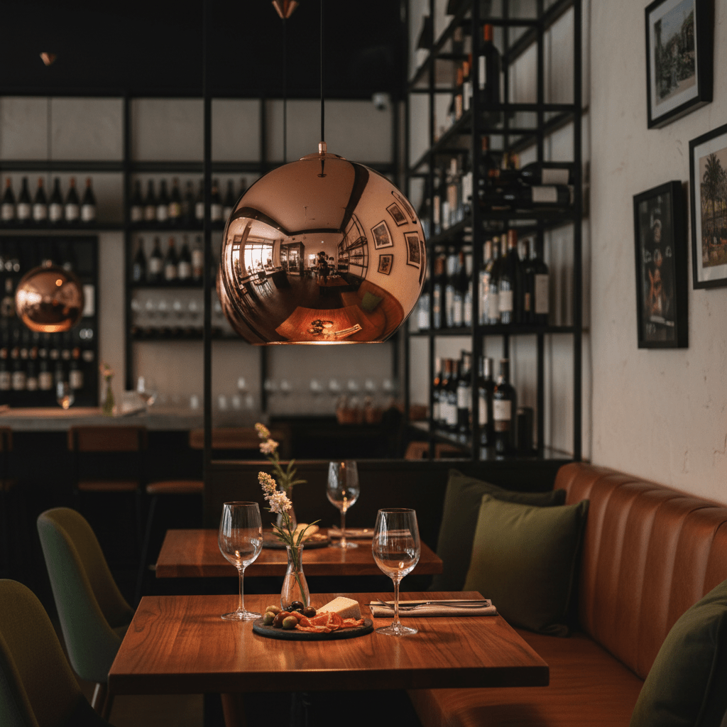 Atlas Large Copper Pendant Light
