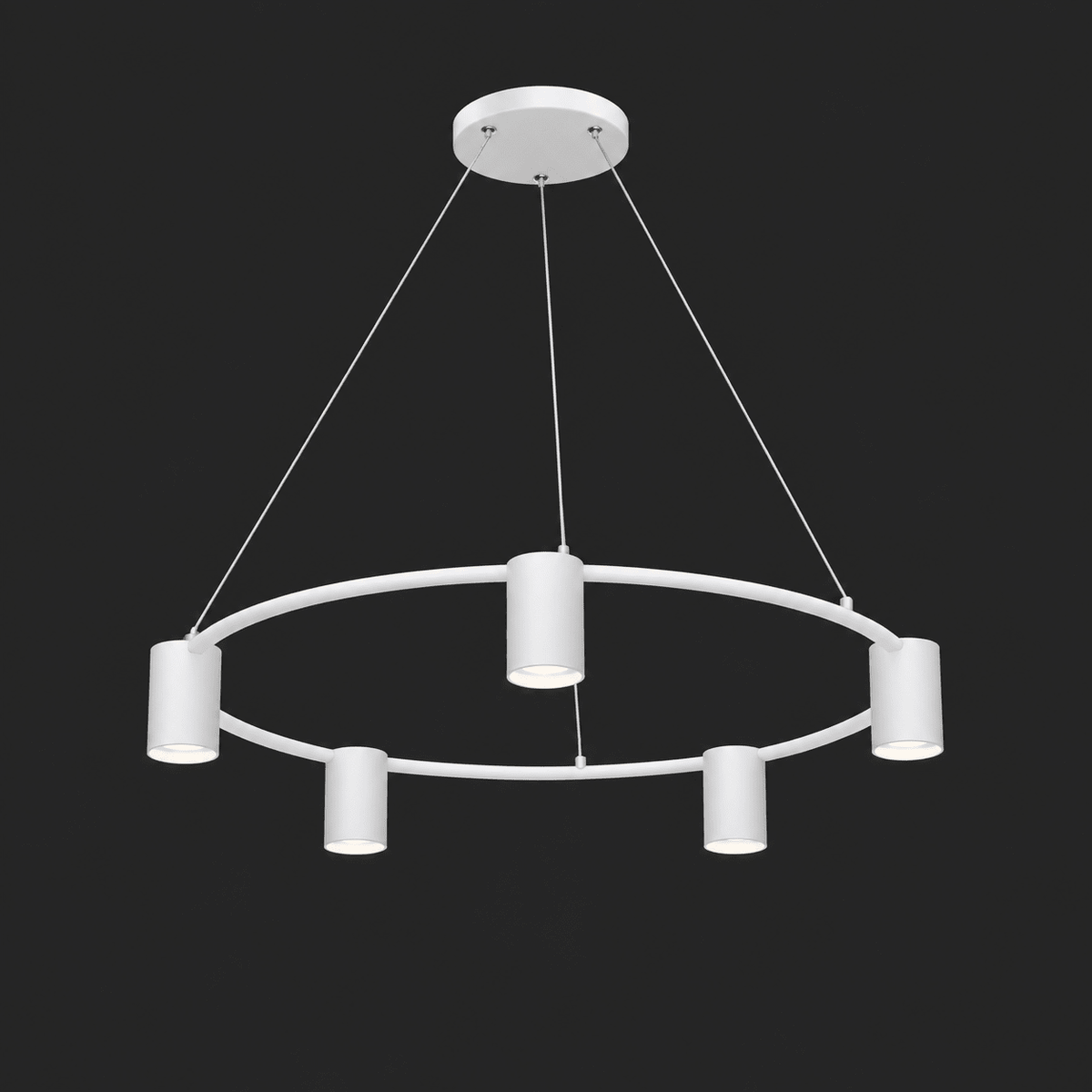 Occhio Round 5 Light Pendant - White