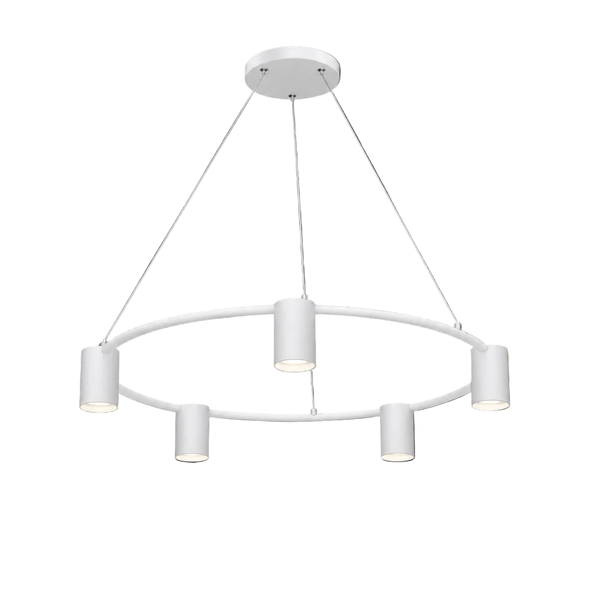 Occhio Round 5 Light Pendant - White