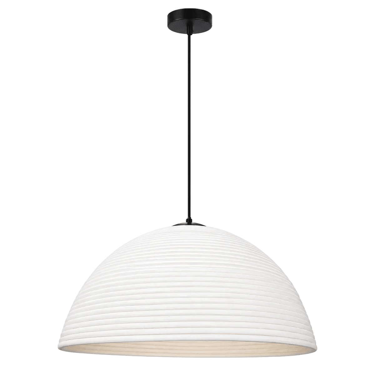 Breyten Antique White Rattan Pendant Light - Small
