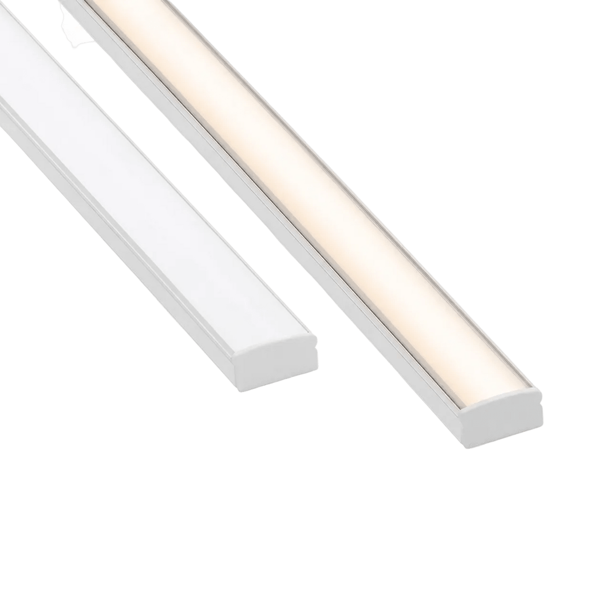 LED Extrusion with Frosted Cover - White A6 Profile (2m Complete)