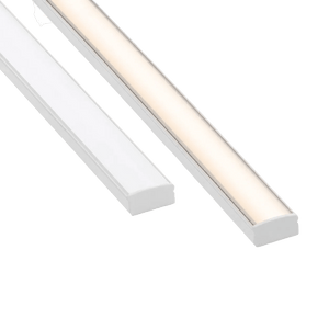 LED Extrusion with Frosted Cover - White A6 Profile (2m Complete)