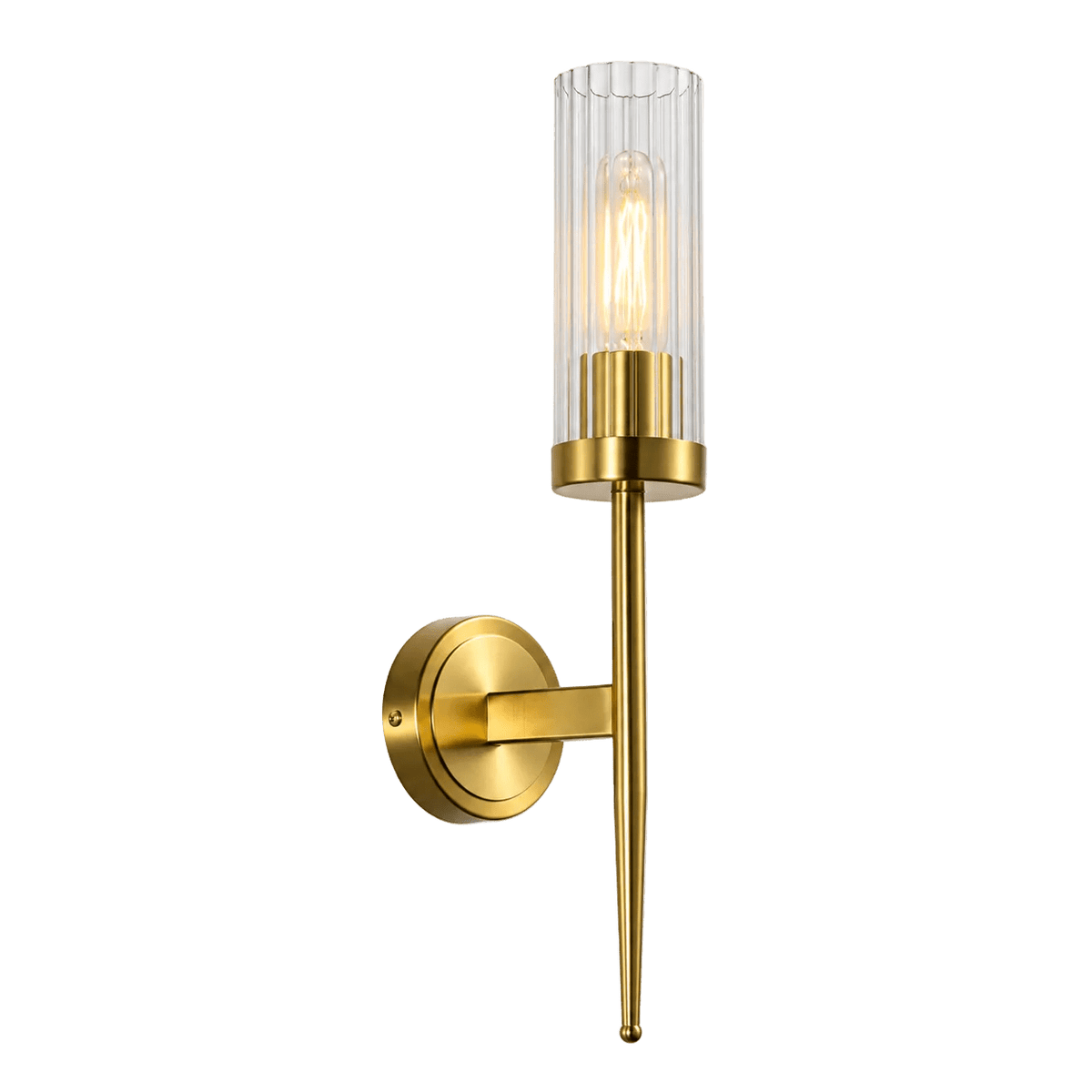 Airlux Fluted Antique Brass Wall Light