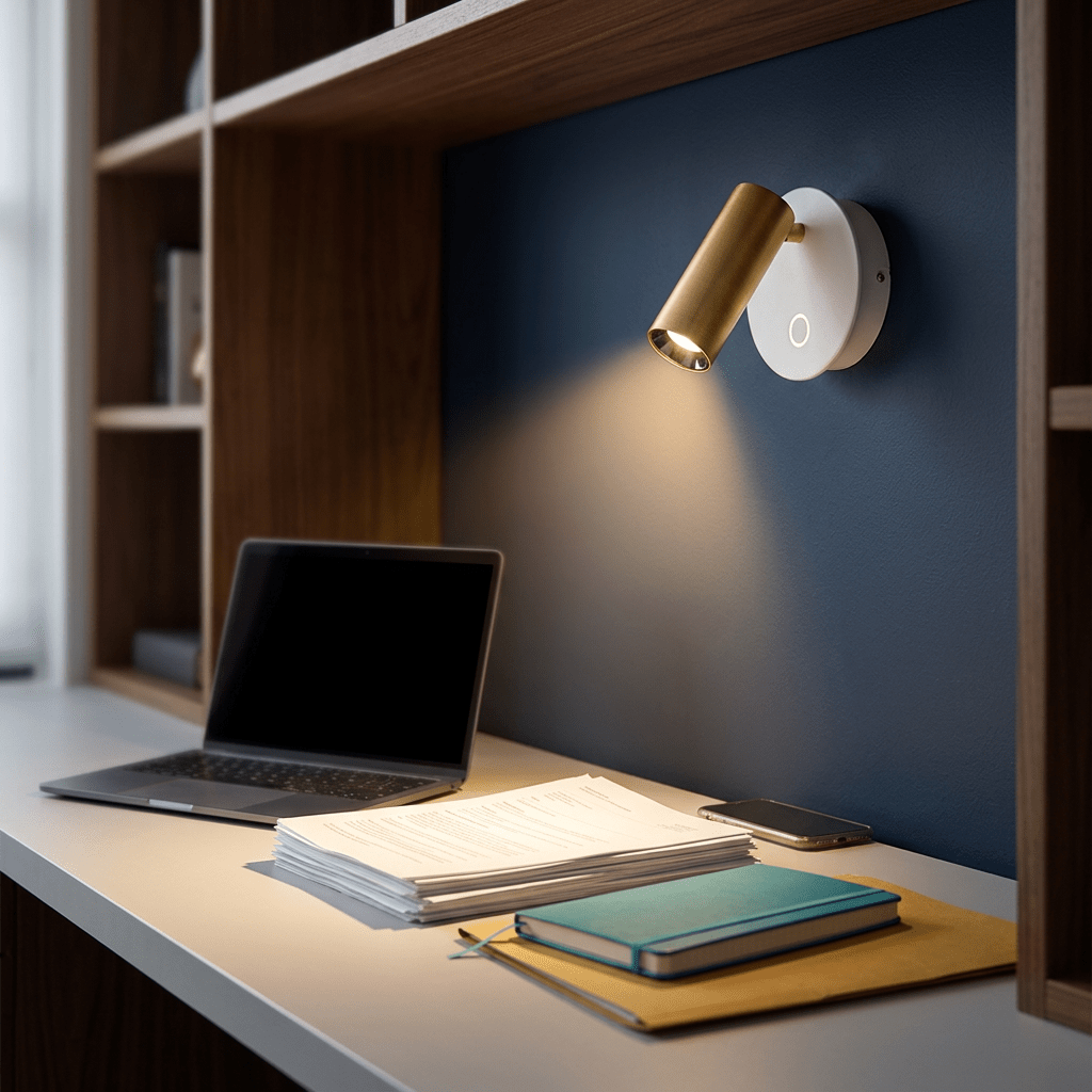 Prince White & Gold LED Reading Light (CRI 95)