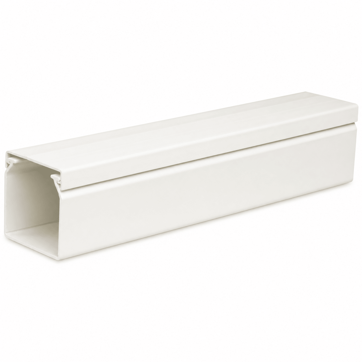 White Solid Cable Trunking - 60 × 40mm, 2m