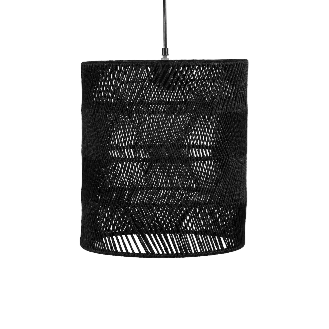 Black Jute Pendant Light