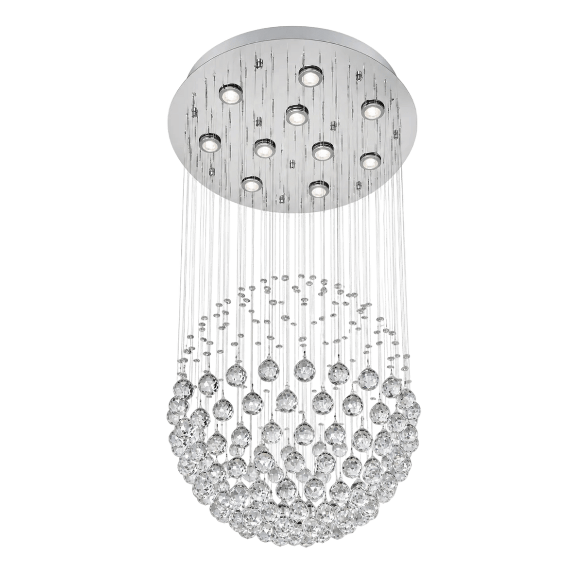 Sophie Drop Chrome & Crystal Chandelier