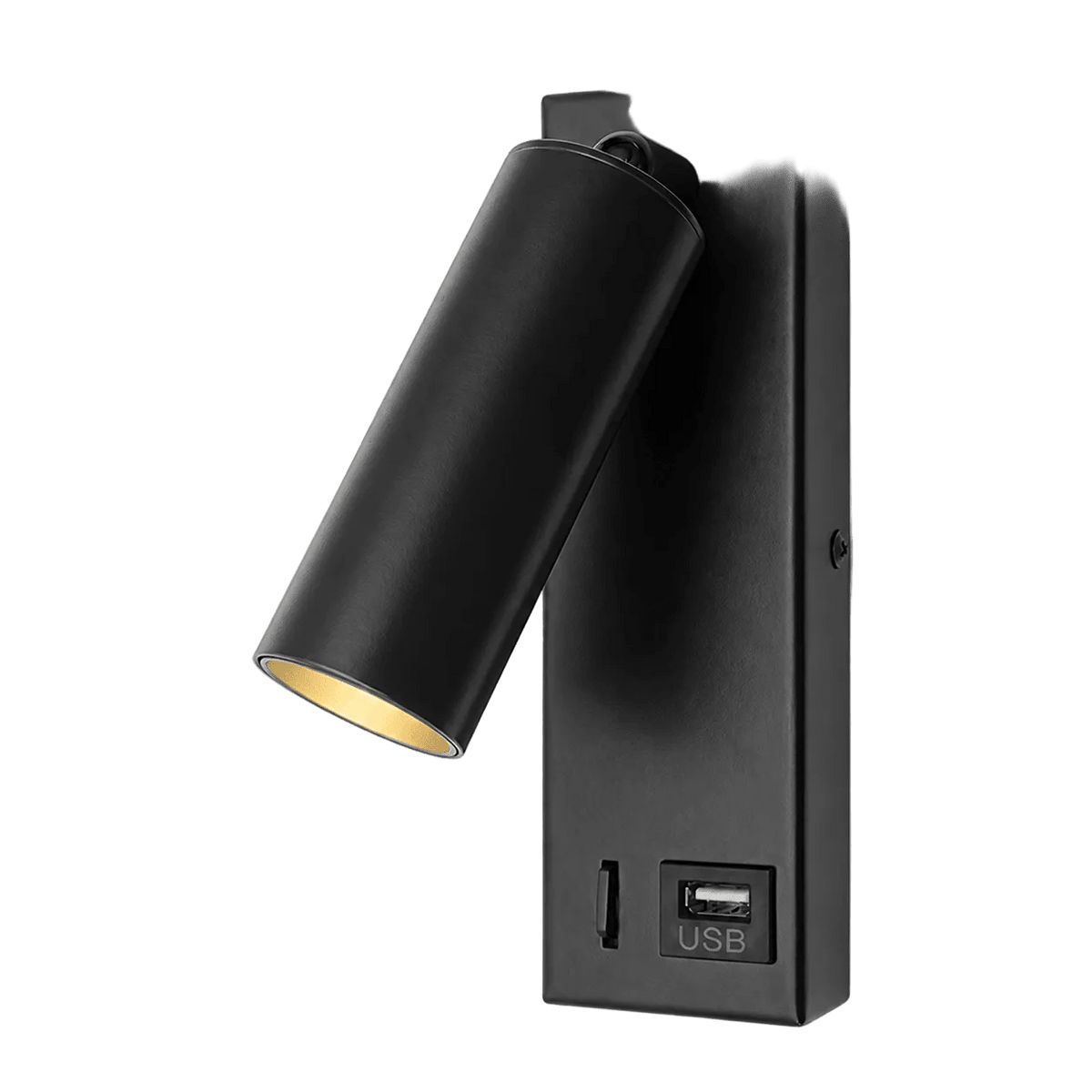 Cosima Bedside Reading Light with USB - Black