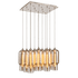 12 Light Cylinder Glass Pendant Cluster