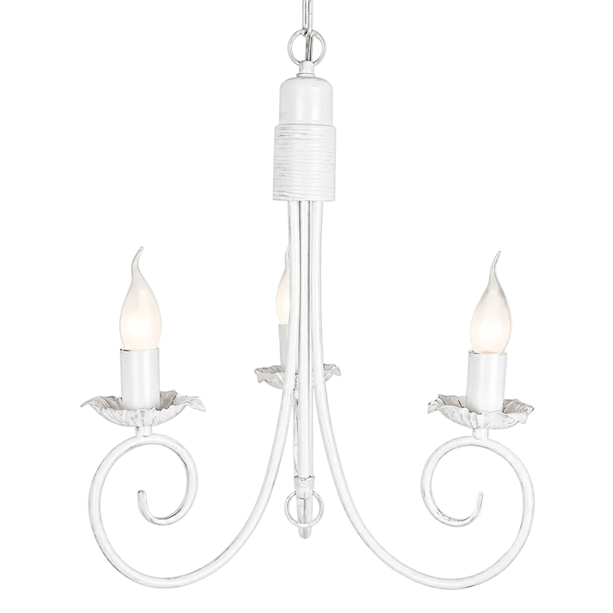 Aurora 3-Light Fossil White Chandelier