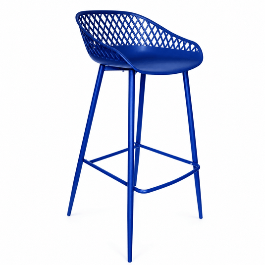 Navy Diamond Back Bar Chair
