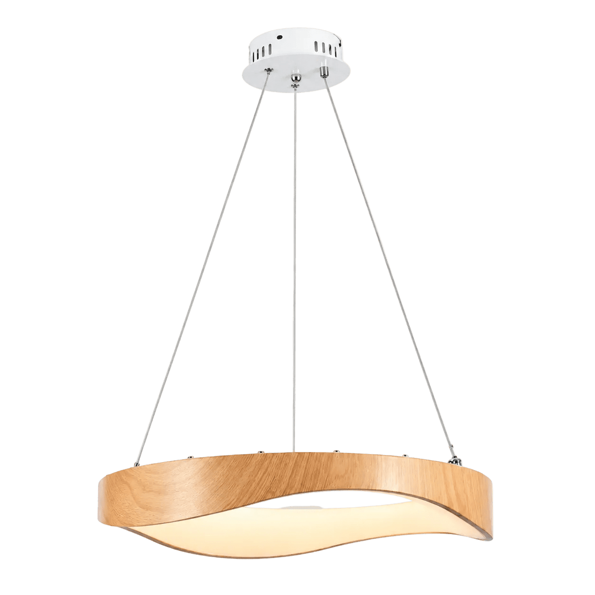 Ellipse LED Wood Grain Pendant Light
