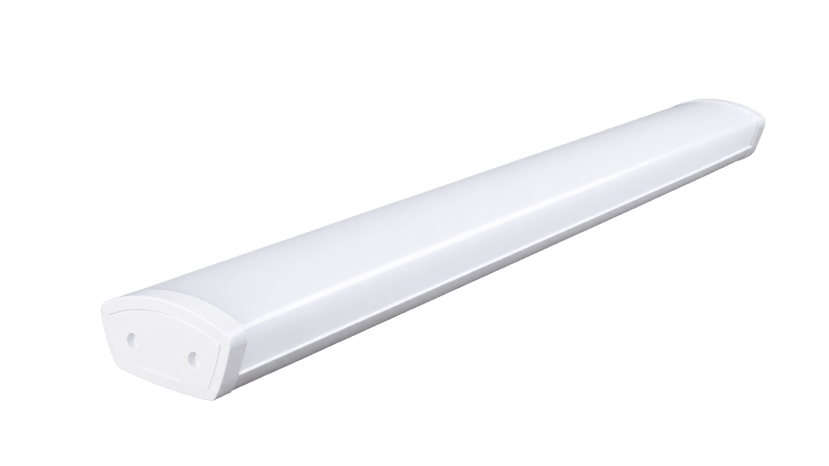 Transparent background view of 18W curved diffuser LED office fitting