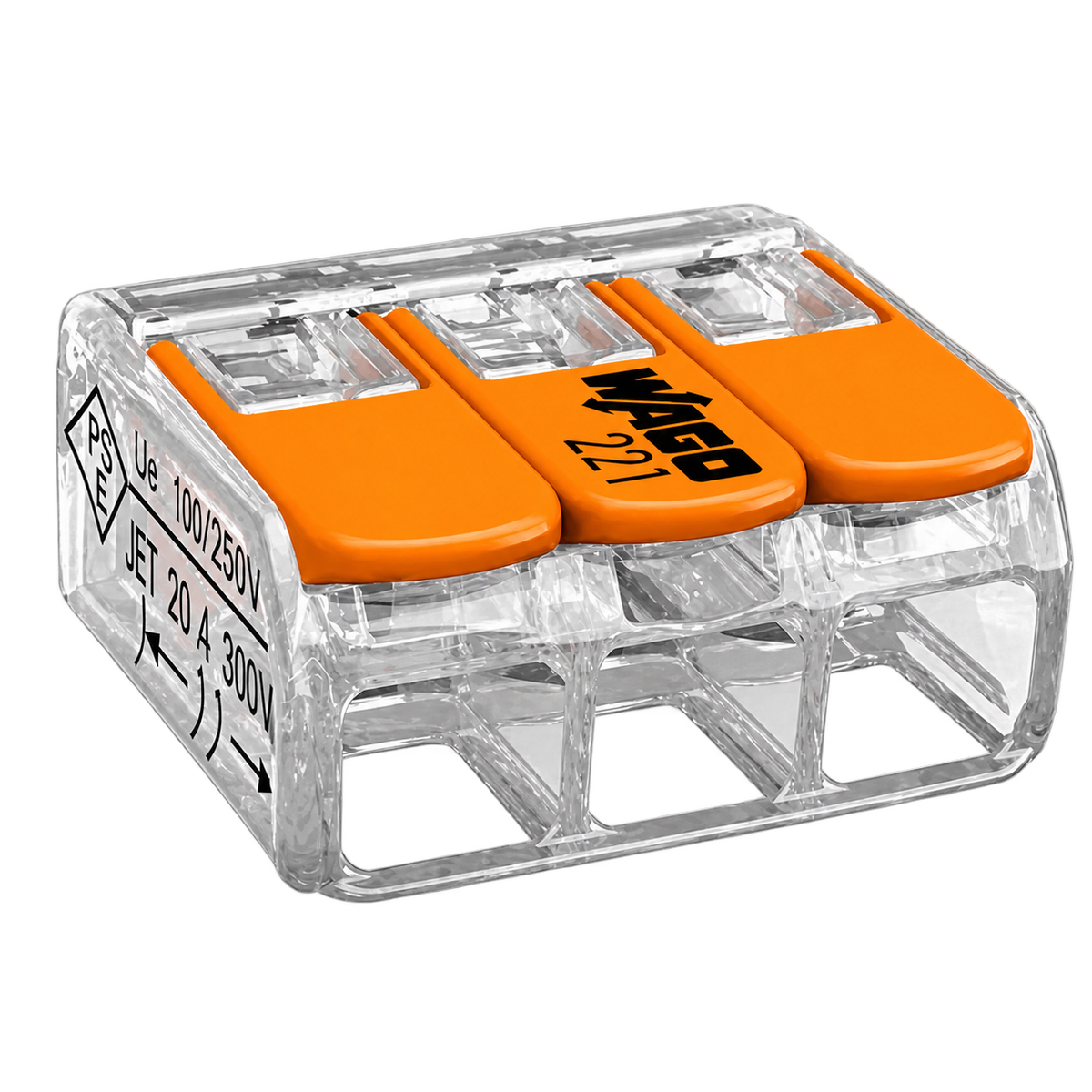 Wago Compact Splicing Connectors - Lever Operated - 3 Way
