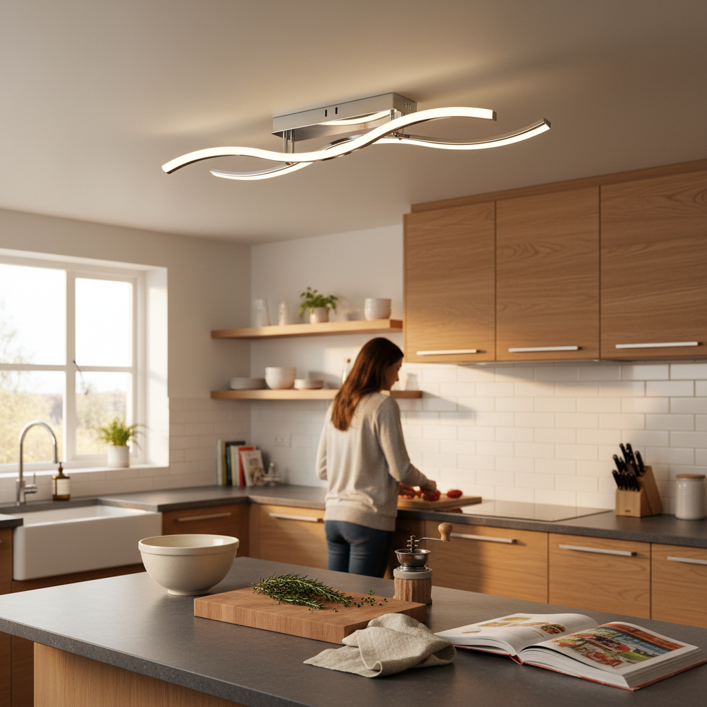 Aluminium & Acrylic 27W LED Ceiling Fitting