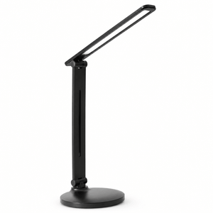 Link Black Rechargeable Desk Lamp with adjustable arm and sleek design, ideal for focused lighting.