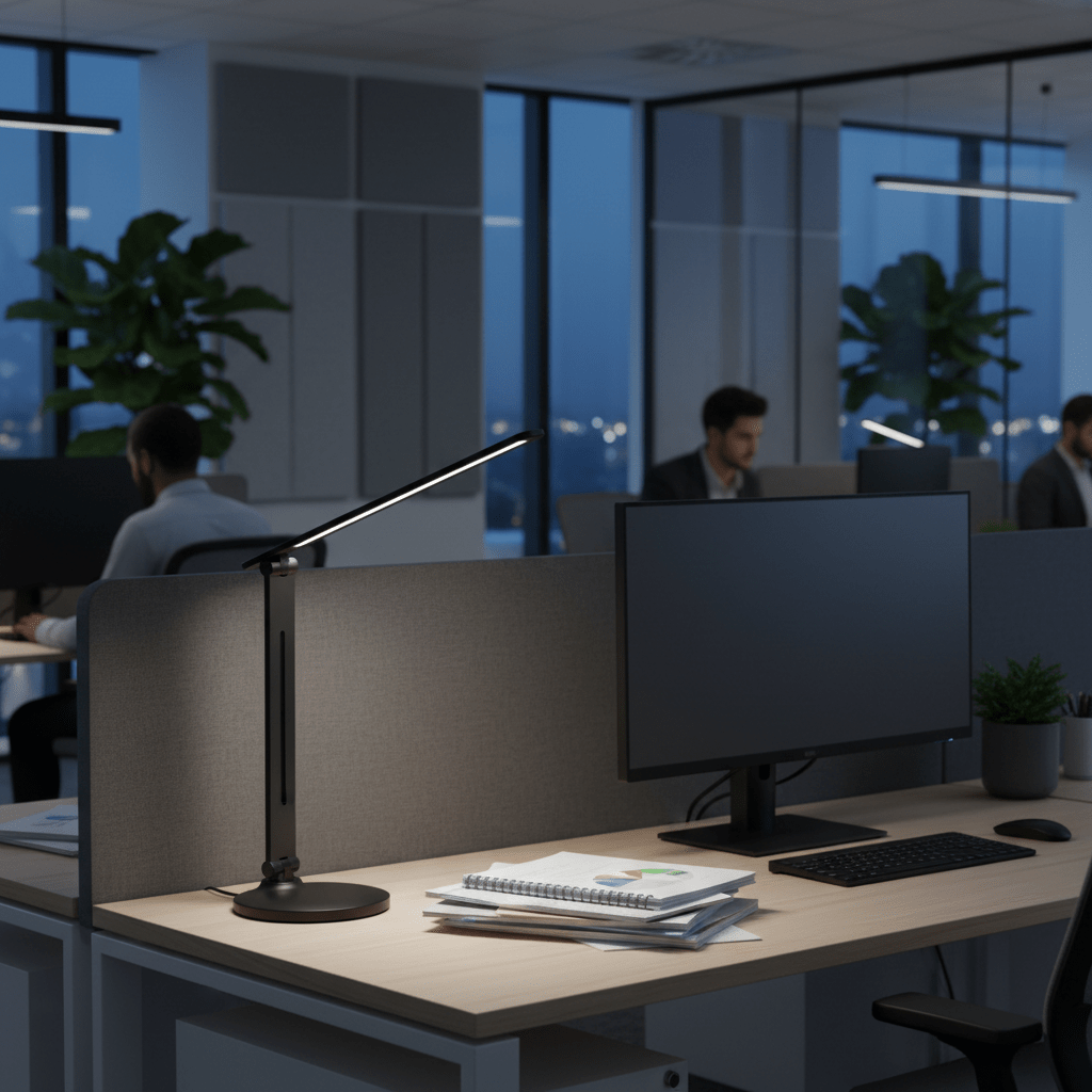 Link Black Rechargeable Desk Lamp