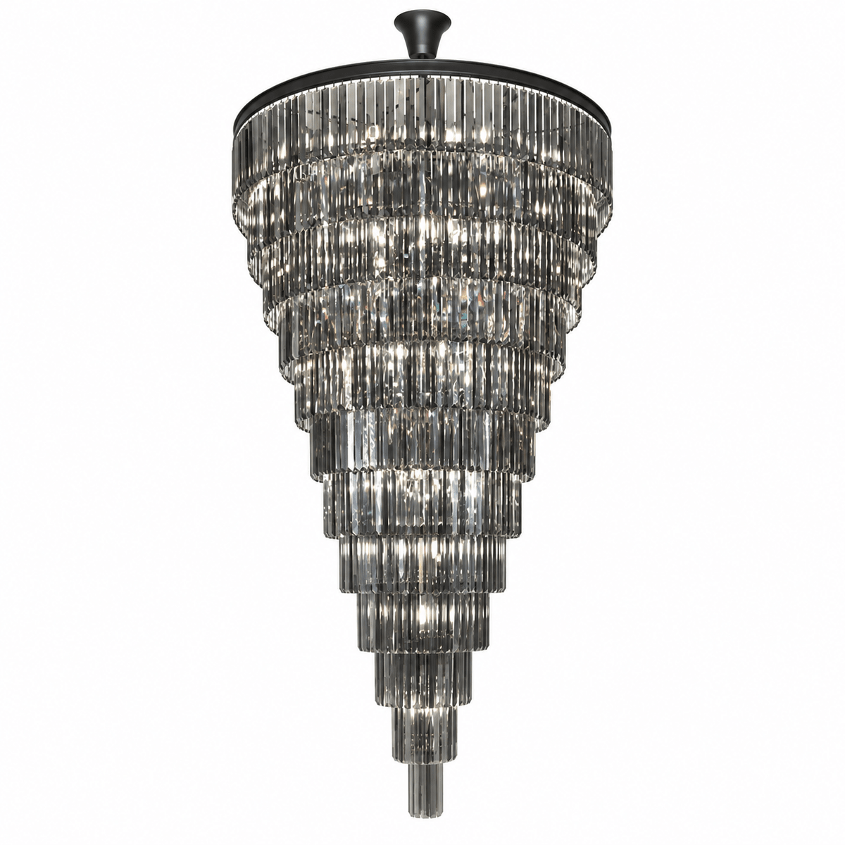 June Black 12 Tier Crystal Chandelier - additional product image