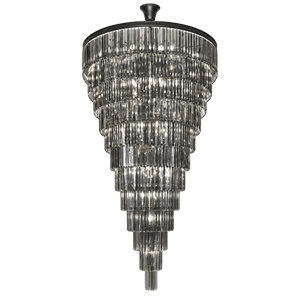 June Black 12 Tier Crystal Chandelier