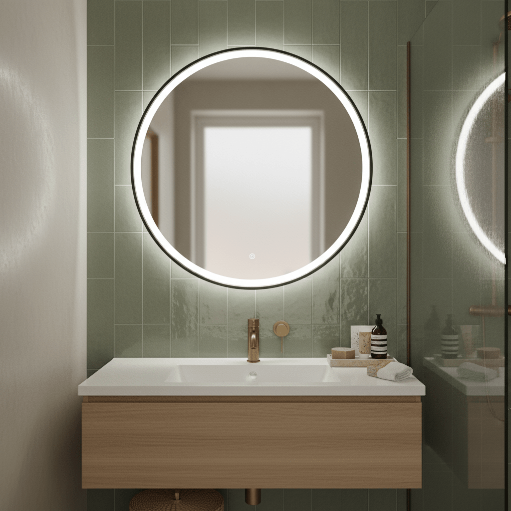 24W Round LED Mirror - Anti Fog