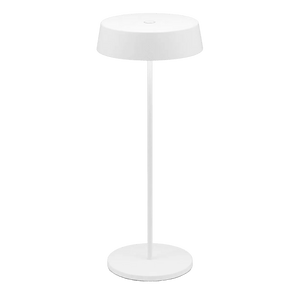 Slender White LED Table Lamp Rechargeable Dimmable IP54