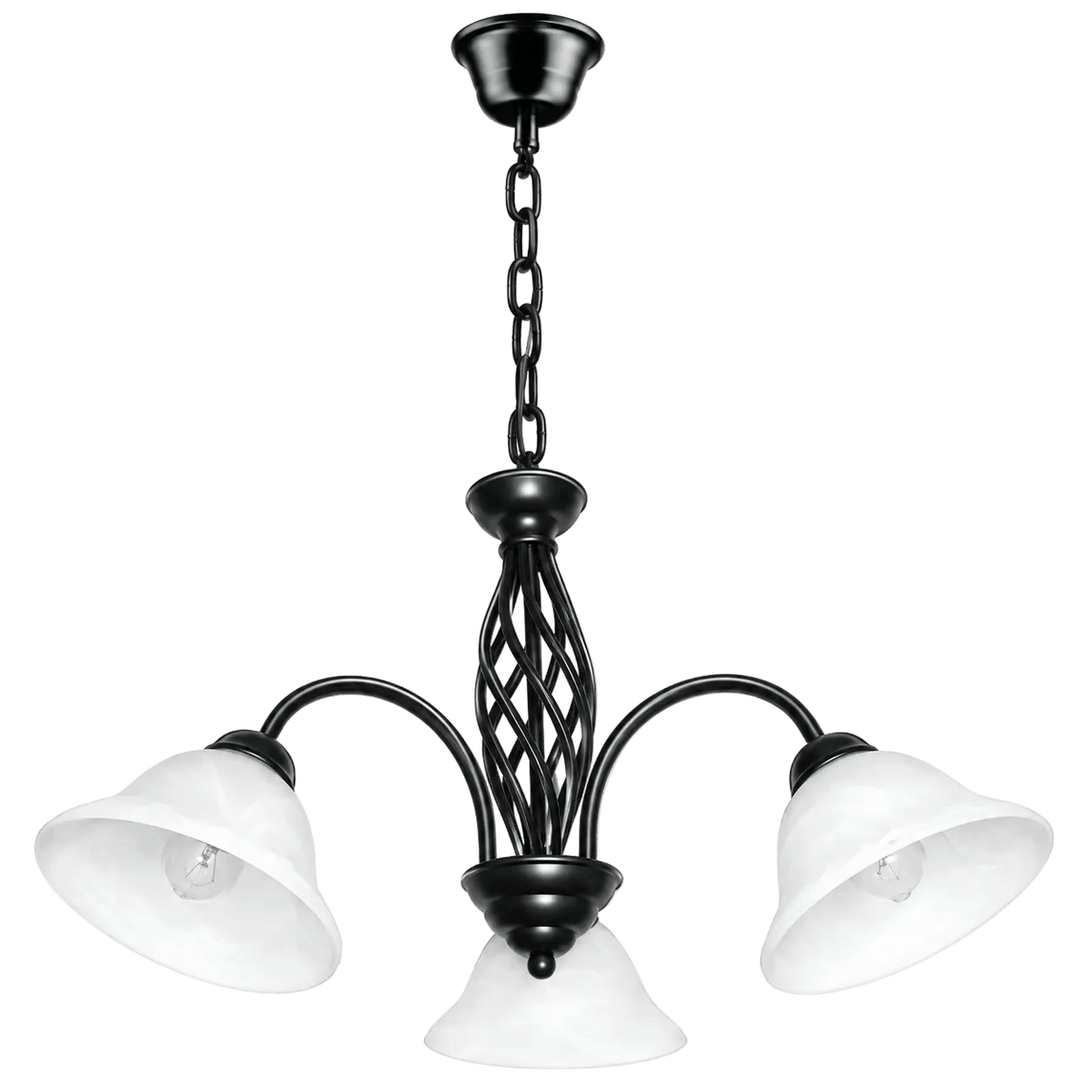 Black 3 Light Chandelier
