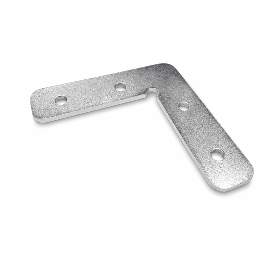 90-degree connector for Shadow Profile, featuring a metallic finish and multiple mounting holes.