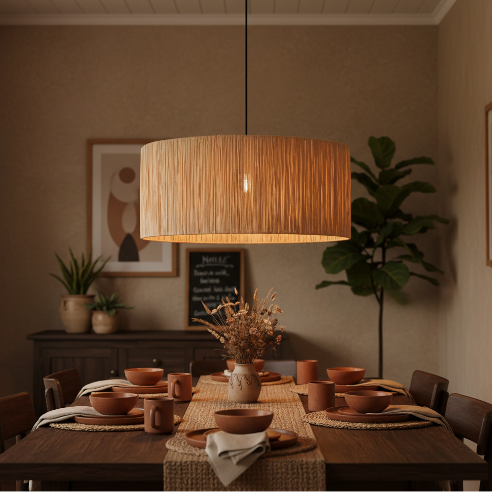 Clocolan Raffia Large Pendant Light