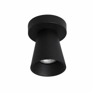 Kiddush surface mounted down light in black, featuring a sleek design and GU10 bulb fitting.