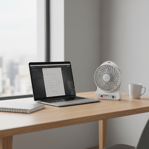 Rechargeable Portable Mini Fan - White - product image 2