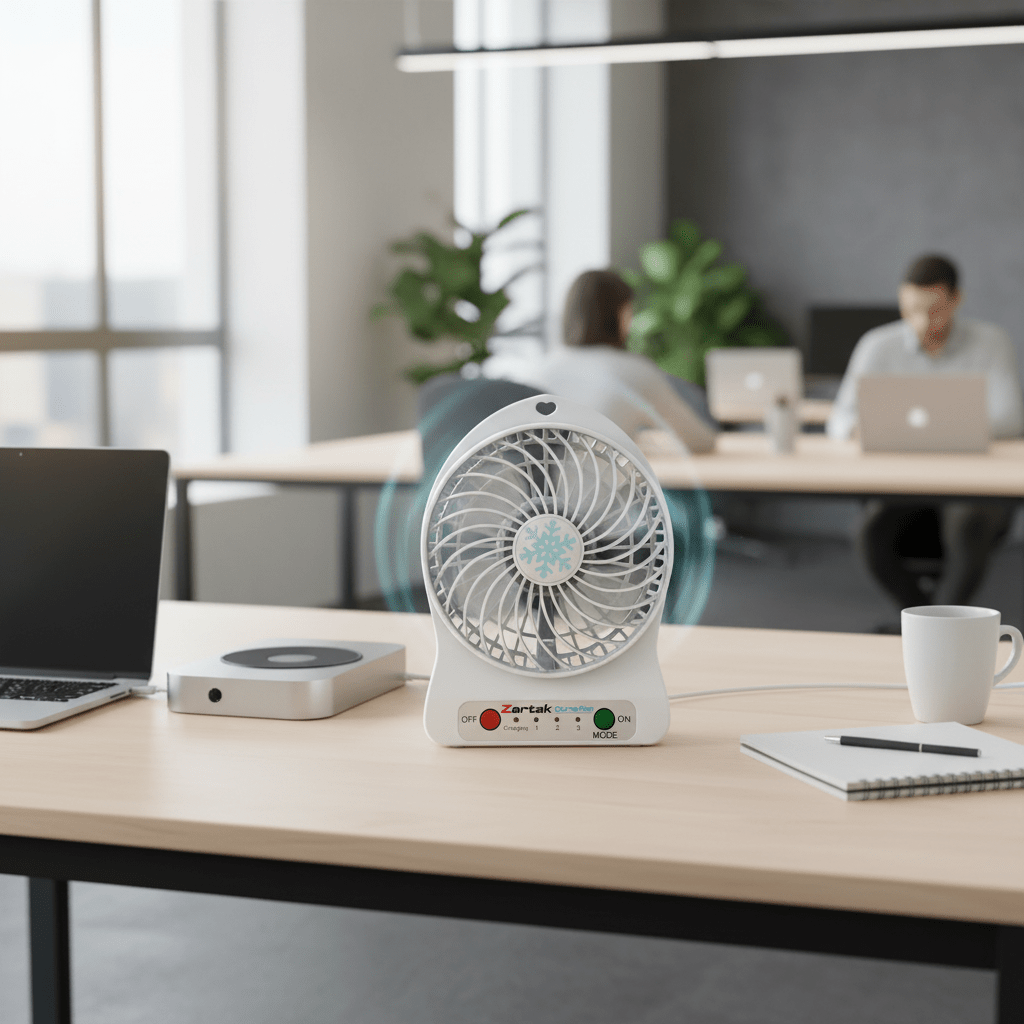 Rechargeable Portable Mini Fan - White - product image 5