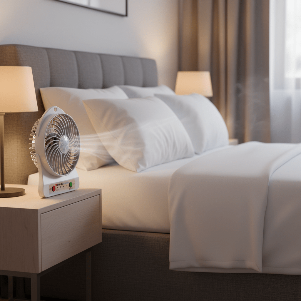 Rechargeable Portable Mini Fan - White - product image 3