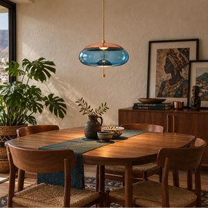 Blue Pebble LED Pendant Light