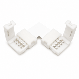 L-shaped solderless snap connector for 5050 Single-colour & Grow LED strip lights.