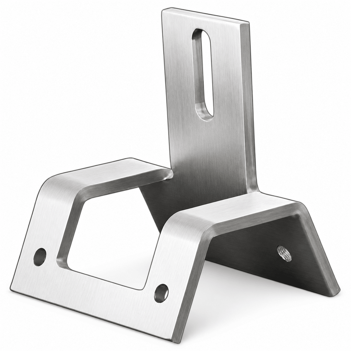 Aluminium IBR solar mounting bracket designed for secure side-mount installation on ribbed roofs.