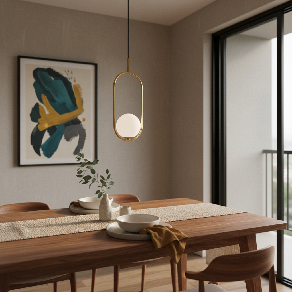 Luna Short G9 Pendant Light - Gold