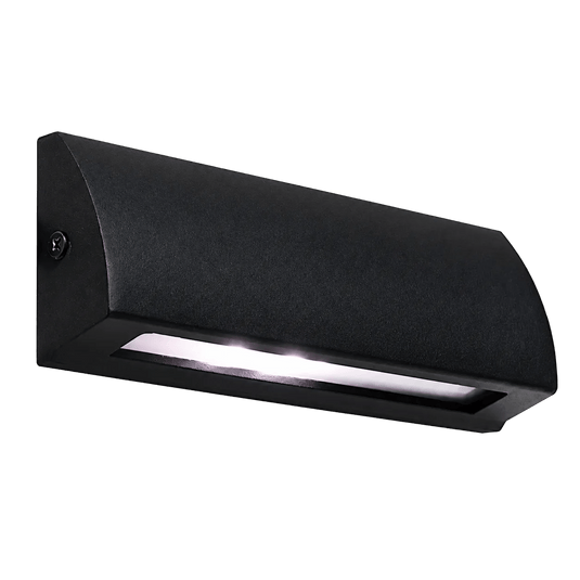 Basix Black 6W Integrated LED Outdoor Wall Light