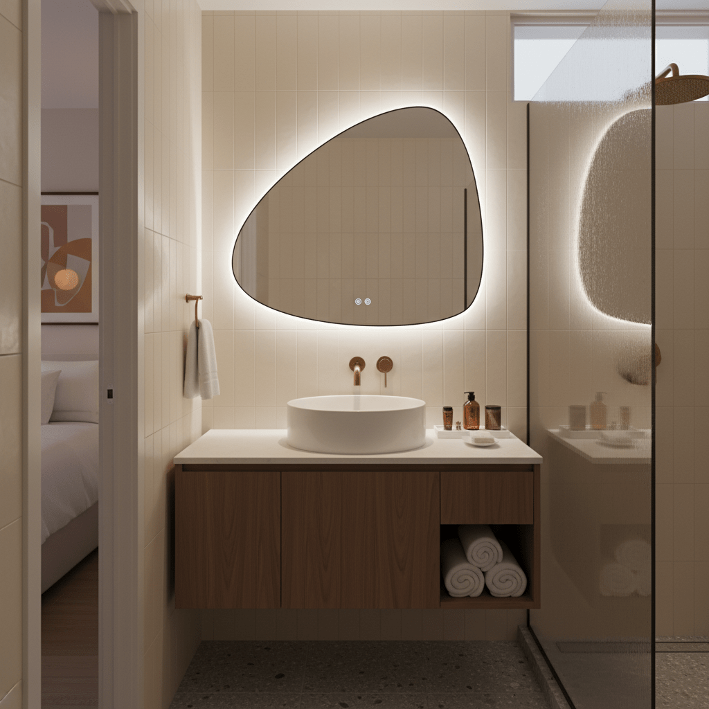 36W Ovioid LED Mirror - Anti Fog
