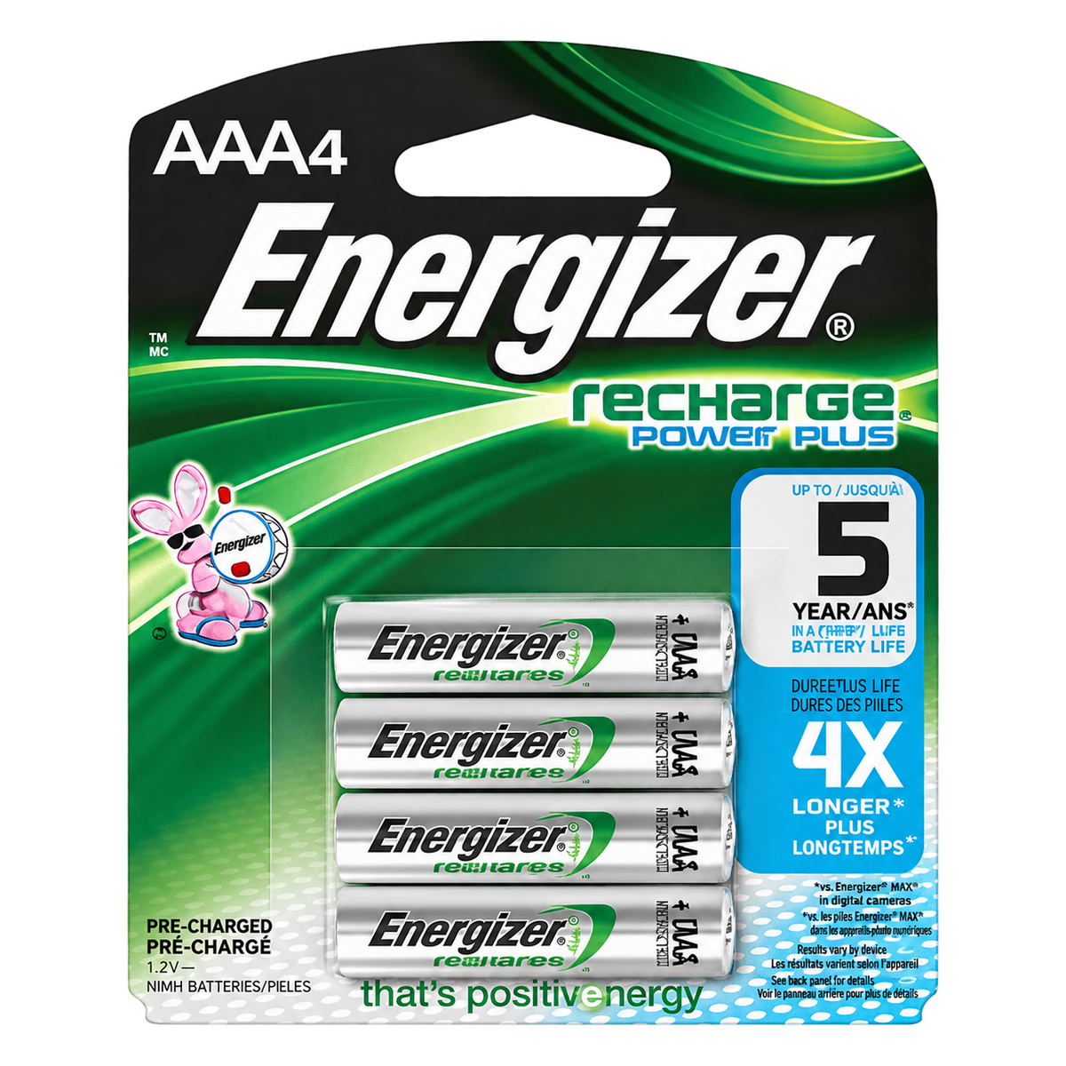 Rechargeable Batteries - AAA 4 Pack