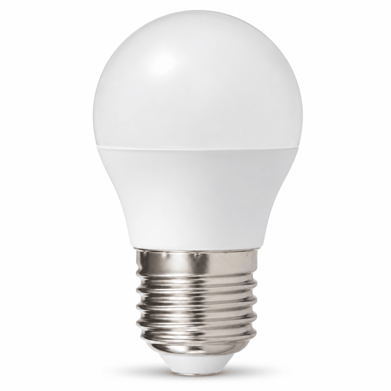 5W Golf Ball LED Bulb with E27 base, featuring a frosted white finish for warm light.