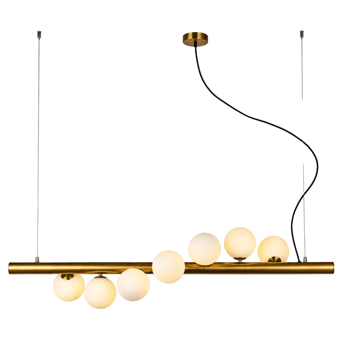 Spiral 7 Light Gold Pendant Light