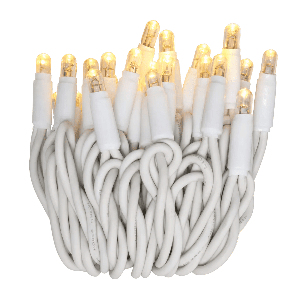 LED Fairy Lights - IP65 Heavy Duty, White Cable, Warm White - 18 Meters