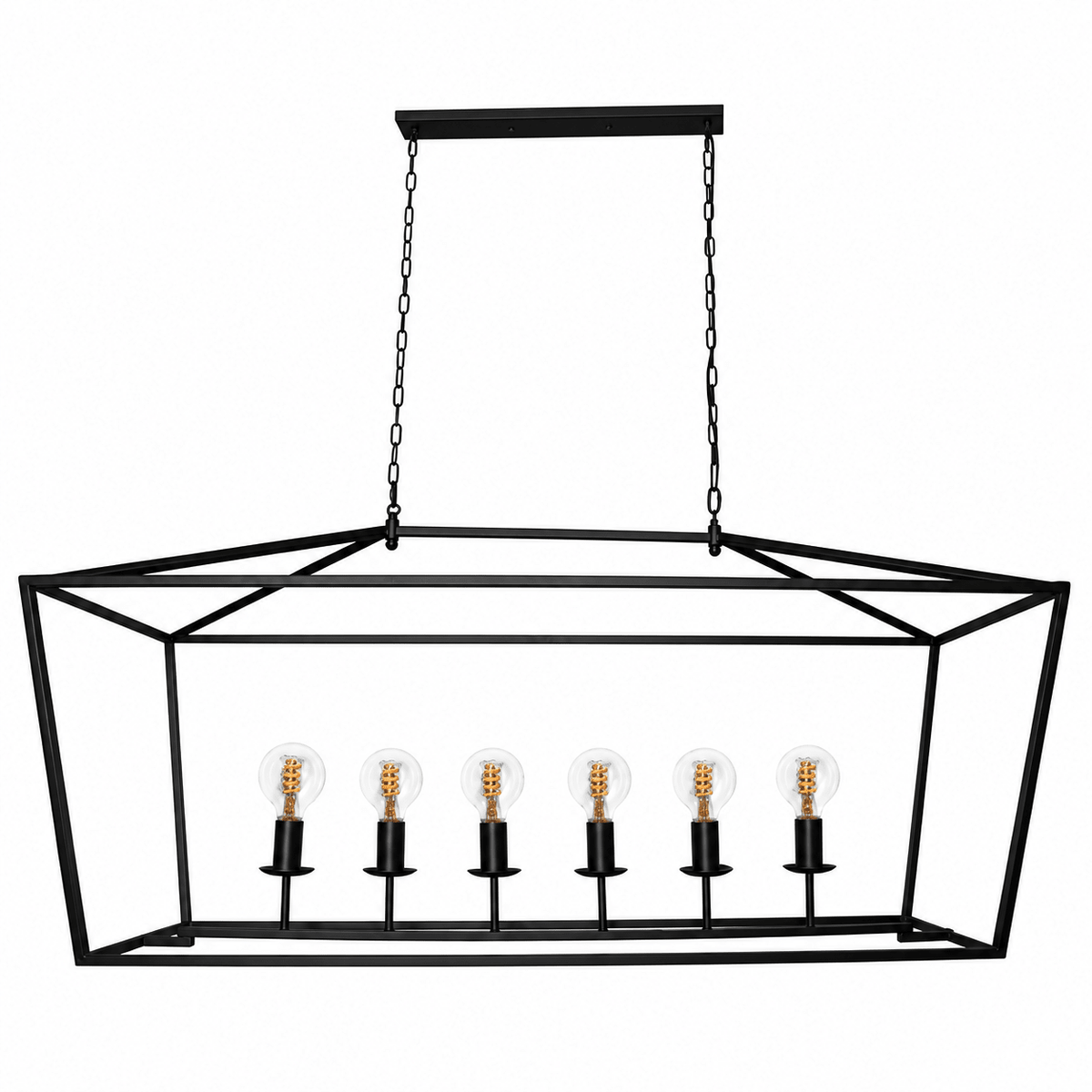 Delport Rectangular Ranch Iron Pendant - additional product image